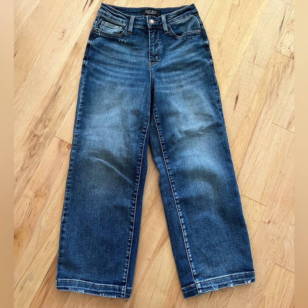 Judy Blue High Waist Crop Wide Leg Jean